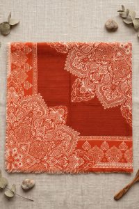 Yasemin  Desenli Flamlı Dimi Eşarp 6540-11
