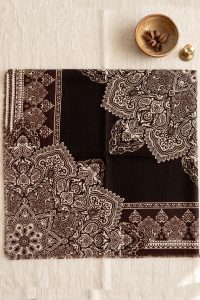 Yasemin  Desenli Flamlı Dimi Eşarp 6540-18
