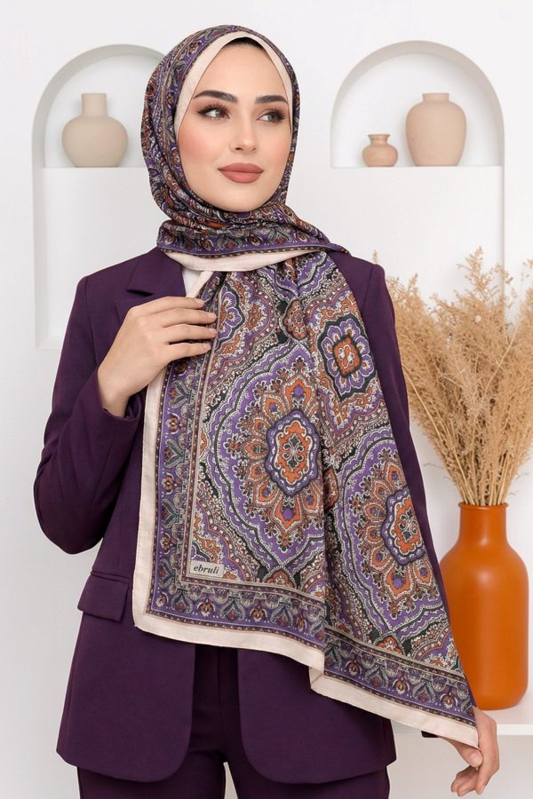 e1e0caefb32e4a6b8b1413941bb9c359.jpg Ebruli Organik Pamuk Soft Şal 6046-18