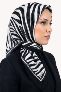 Desenli Flamlı Eşarp 6523-12