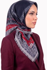 Yasemin Desenli Flamlı Dimi Eşarp 6532-4
