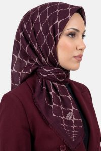 Yasemin Desenli Flamlı Dimi Eşarp 6535-12