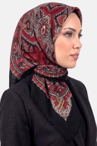 Desenli Flamlı Eşarp 6519-13