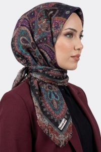 Desenli Flamlı Eşarp 6514-33