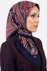 Desenli Flamlı Eşarp 6524-25