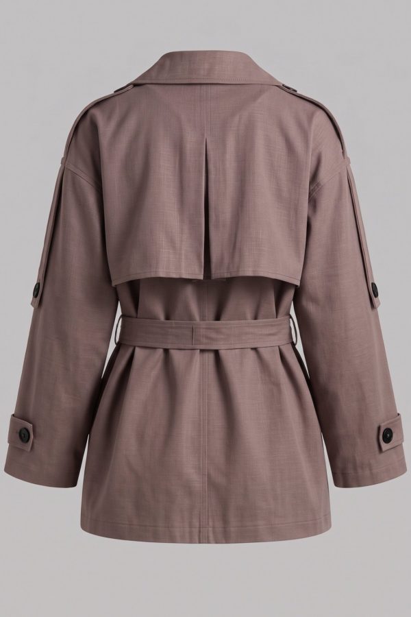 02dad6e49fb64404b99703b87d2f0f8a.jpg Astarlı Oversize Kısa Trençkot 20125-5
