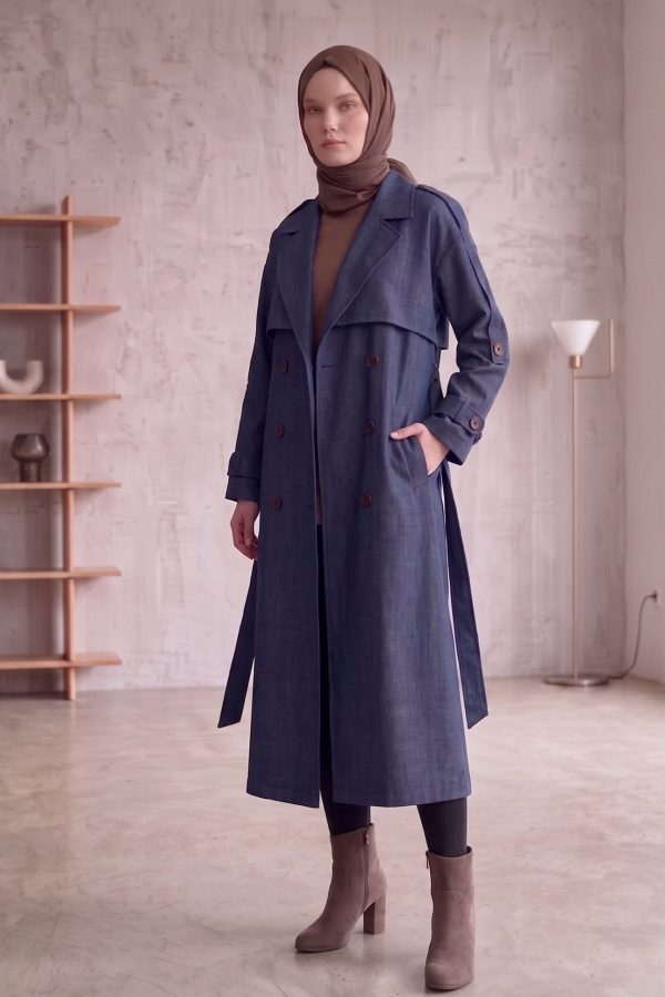 08d7063696e641fdb6aa1ff3245de103.jpg Astarlı Oversize Uzun Trençkot 20124-4