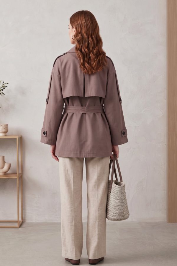 22535be0e99d46178915e5b07801ada6.jpg Astarlı Oversize Kısa Trençkot 20125-5