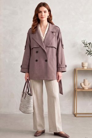 2cc3c064f6624fb18fa6764d2afdf5f8.jpg Astarlı Oversize Kısa Trençkot 20125-5