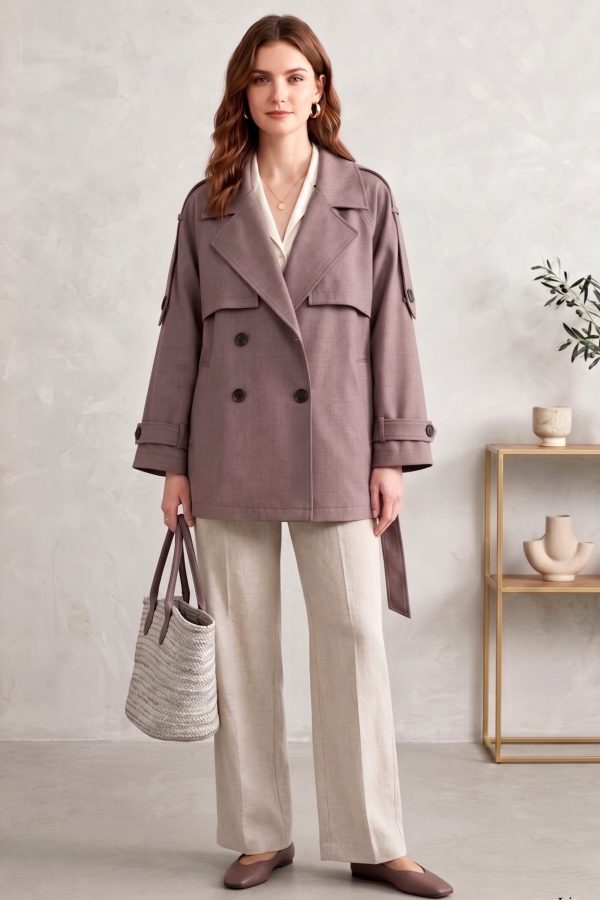2cc3c064f6624fb18fa6764d2afdf5f8.jpg Astarlı Oversize Kısa Trençkot 20125-5