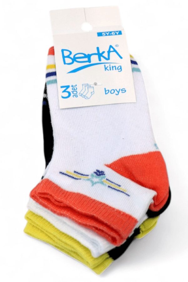 35f42c39e5a340c5bf9868a49b8d7407.jpg Erkek 3 Lü Patik Çocuk Çorap (5-6 Yaş) 9409-7