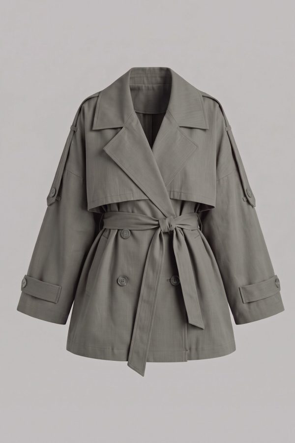 4847b95073d94f1ca3864e603836a47a.jpg Astarlı Oversize Kısa Trençkot 20125-2