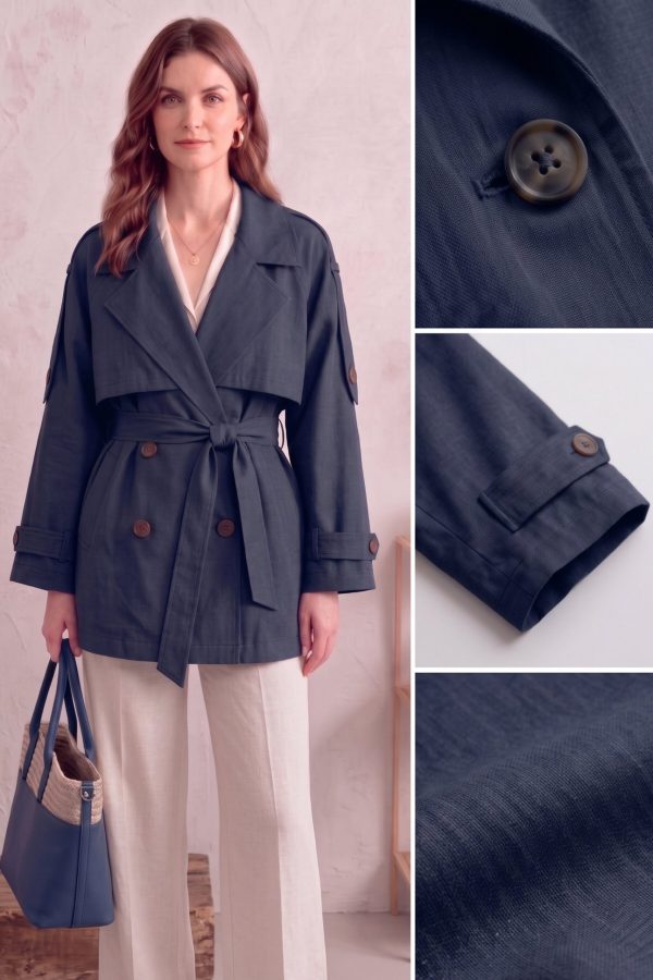 596b15a491c0482aaadda9e82d485c7c.jpg Astarlı Oversize Kısa Trençkot 20125-4