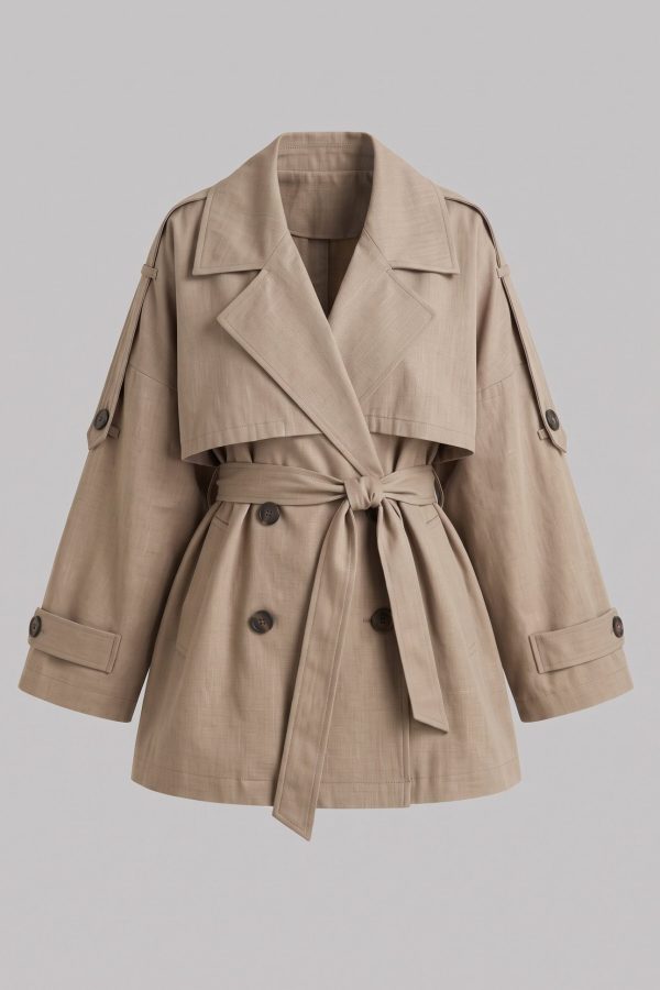 6b6780fb671b4199b5739b6d1c0affe8.jpg Astarlı Oversize Kısa Trençkot 20125-7