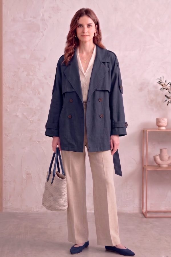 6ca2cbfcd51a4b4d837d3bae89290286.jpg Astarlı Oversize Kısa Trençkot 20125-4