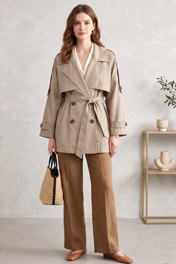 843bf012d524457eb0f706003492384f.jpg Astarlı Oversize Kısa Trençkot 20125-7