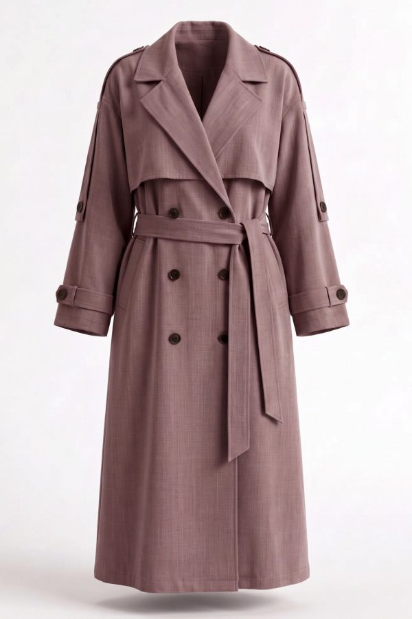 8e5fdb62588047f98702d52471d6baa5.jpg Astarlı Oversize Uzun Trençkot 20124-5
