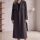 Astarlı Oversize Uzun Trençkot 20124-1