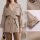 Astarlı Oversize Kısa Trençkot 20125-7