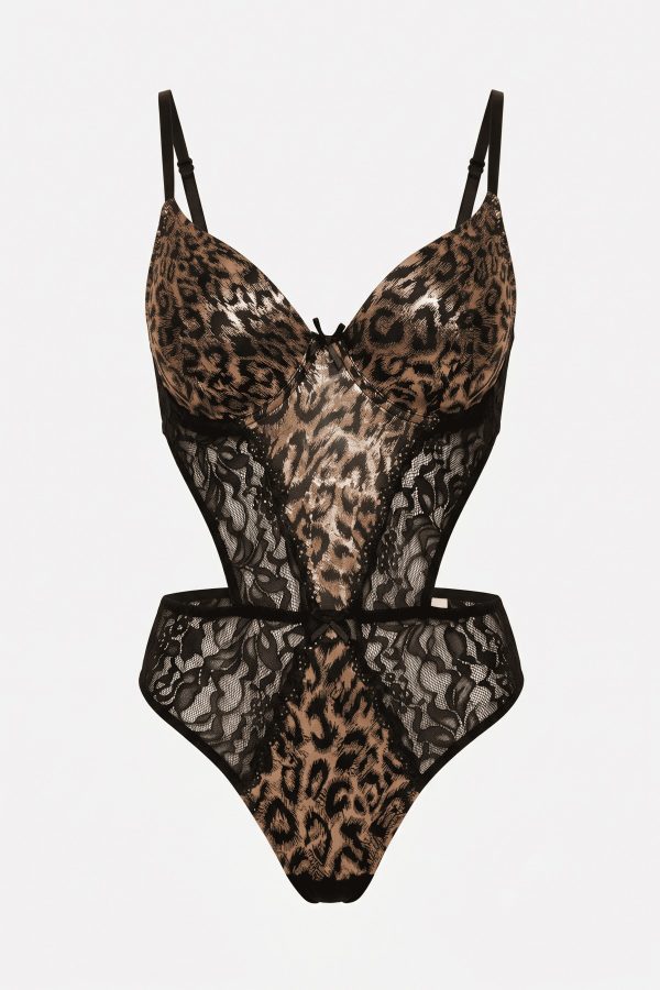 Tılsım 830 Leopar Desenli Destekli Bodysuit 3508-1